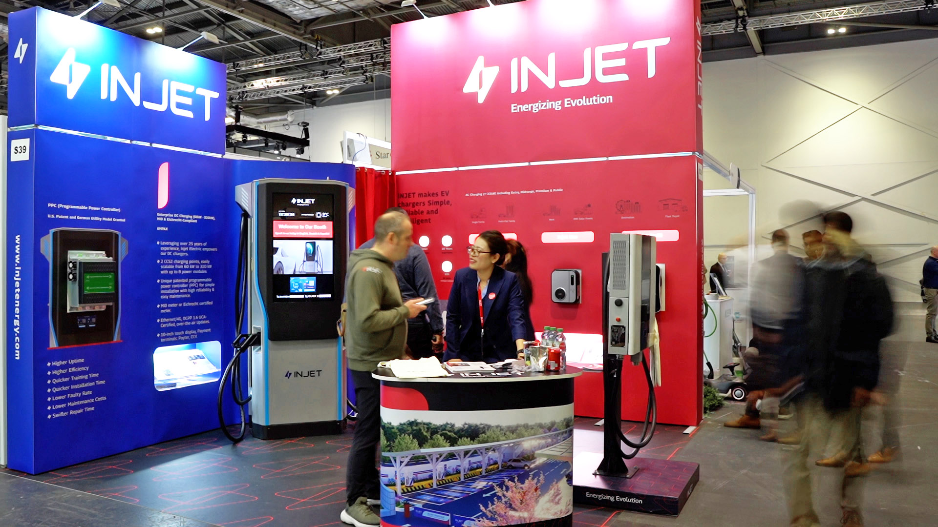 Injet New Energy's booth at the London EV show